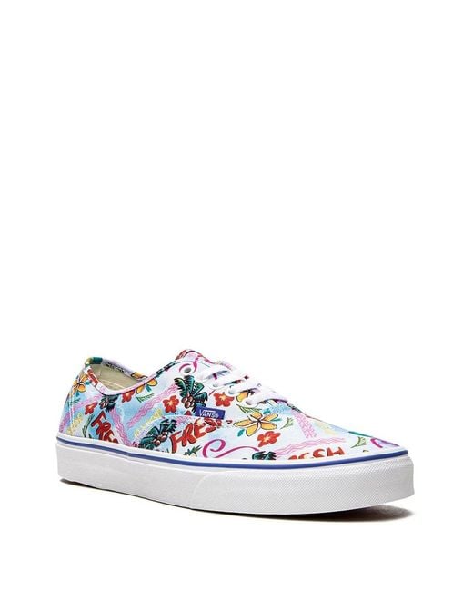 Vans White Authentic Market" Sneakers