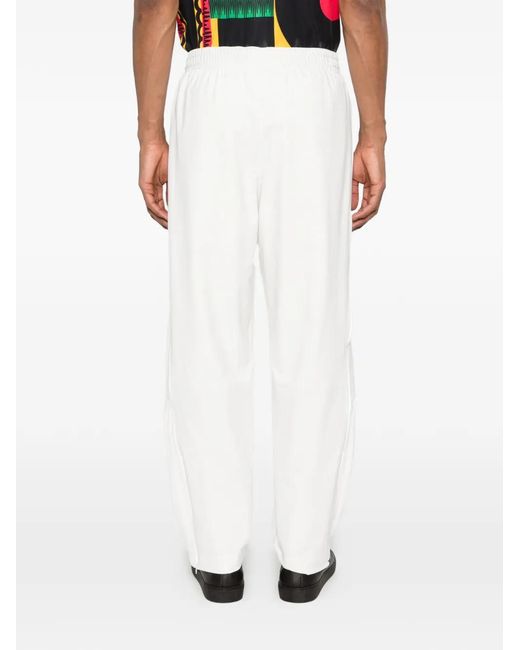 Adidas White Side Stripe Track Pants for men