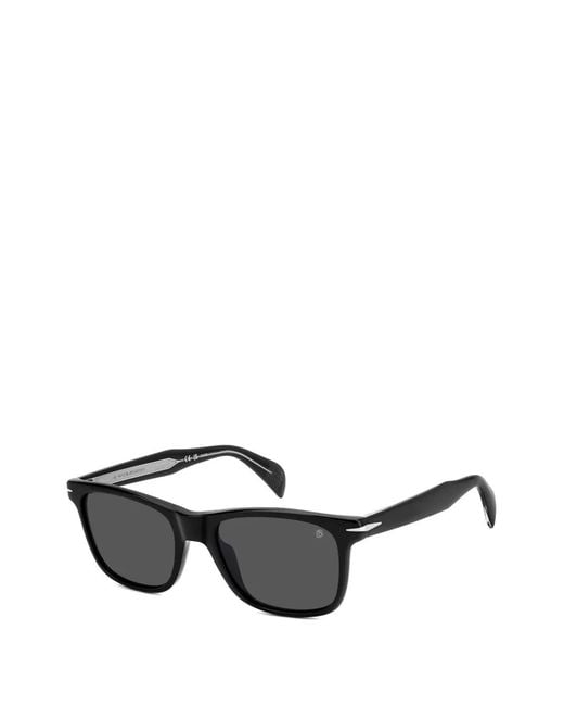 David Beckham Black Rectangle-Frame Sunglasses