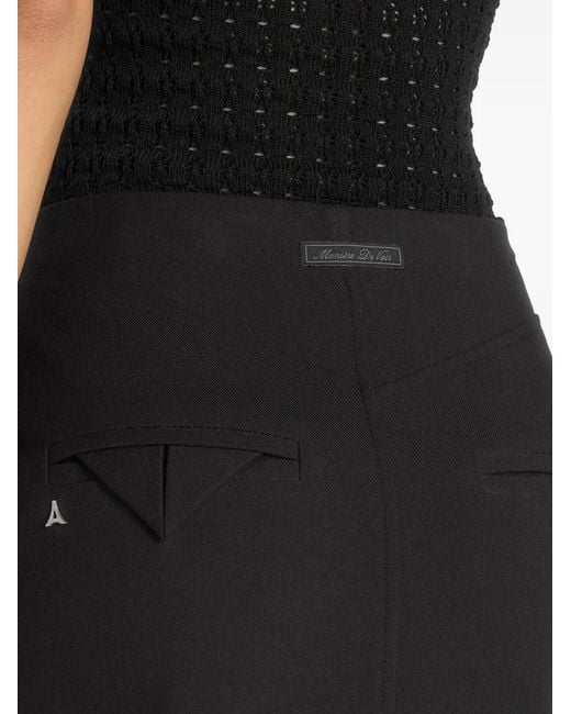 Manière De Voir Black Regine Box-Pleat Maxi Skirt