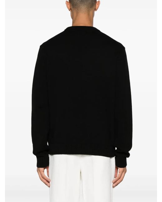 Casablanca Black Pyramide D'Oranges Intarsia-Knit Jumper for men