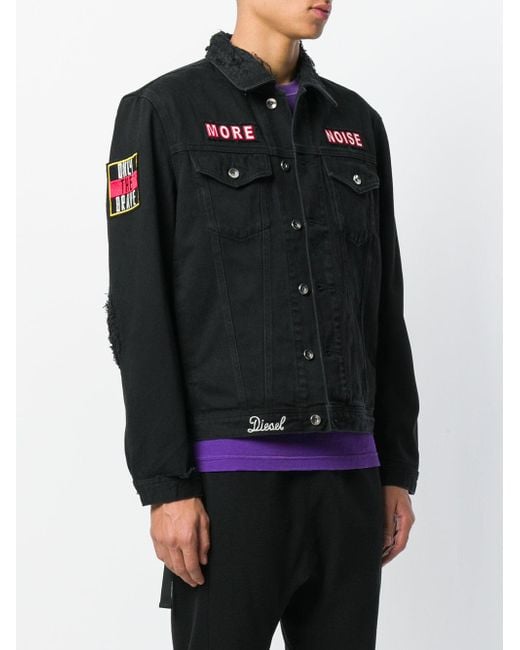 DIESEL More Noise Denim Jacket in Black 