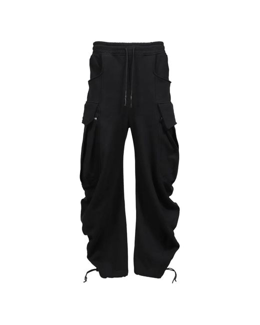 Zanone Black Drawstring Cargo-Pocket Track Pants for men