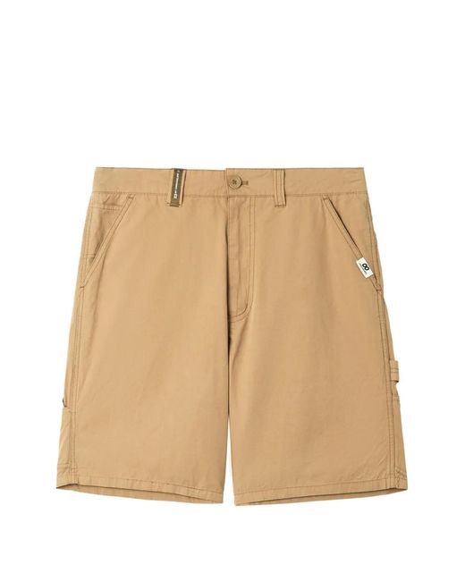 Chocoolate Natural Panelled Carpenter Shorts for men