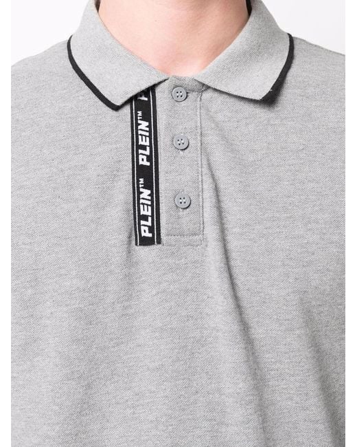 Polo À Patch Logo Philipp Plein pour homme en coloris Gray