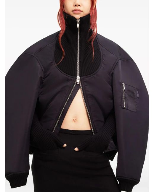 Courreges Black Cocoon Bomber Jacket