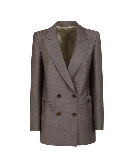 Blazé Milano Gray Aile Double-Breasted Blazer