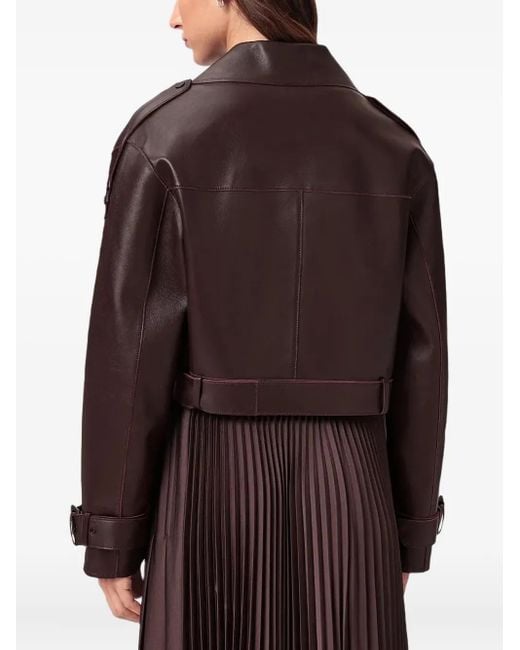 AllSaints Brown Ophelia Leather Jacket