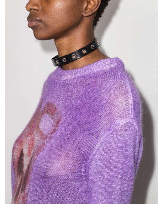 Givenchy Purple X Chito Intarsia-pattern Jumper