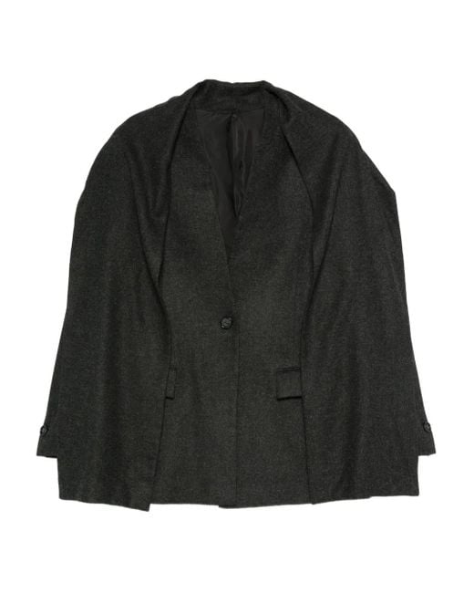 Totême  Blazer Met Cape En Enkele Knoop in het Black