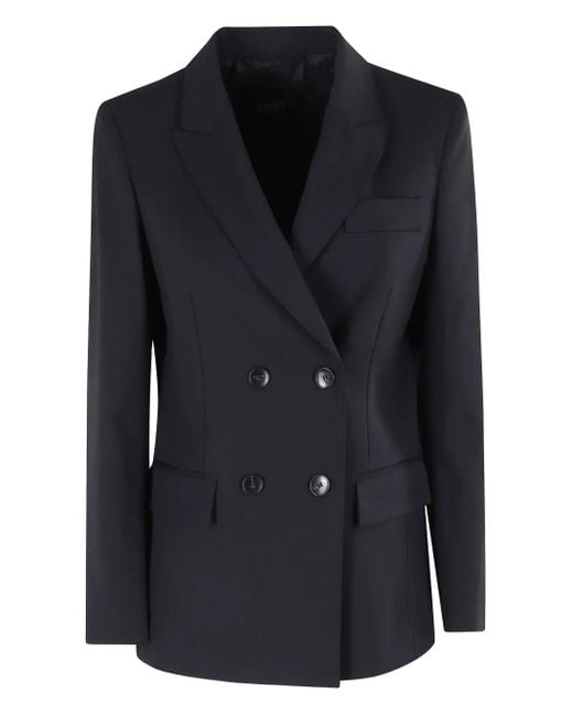 Blazer Doppiopetto Con Revers A Lancia di Seventy in Black