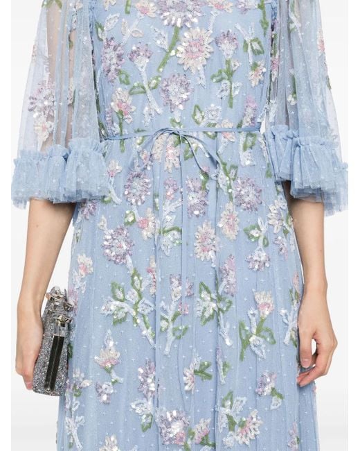 Vestido tipo bailarina con lentejuelas y diente de león Needle & Thread de color Blue