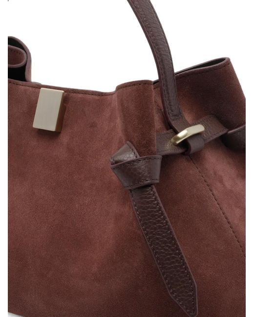 Yuzefi Brown Gyoza Suede Tote Bag