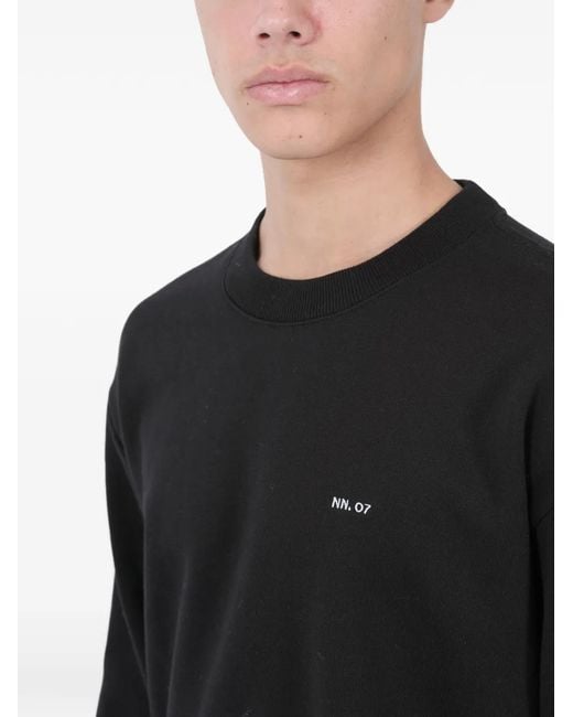 NN07 Black Briggs Round-Neck Sweatshirt for men
