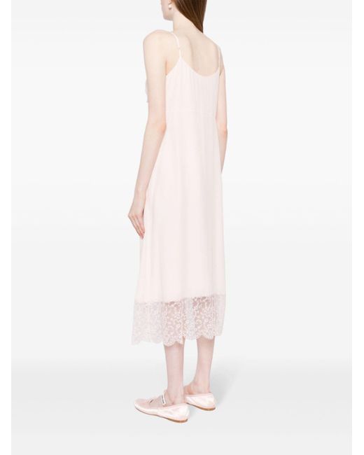 Simone Rocha Pink Lace-trim Slip Dress