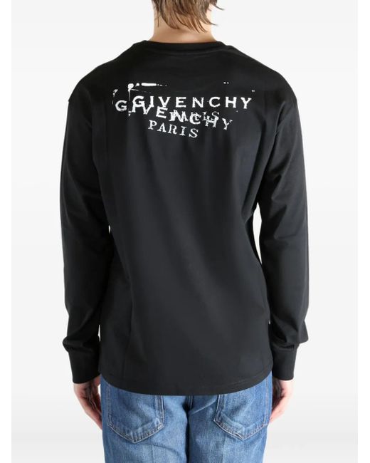 Givenchy Black Logo To The Back Cotton T-Shirt for men