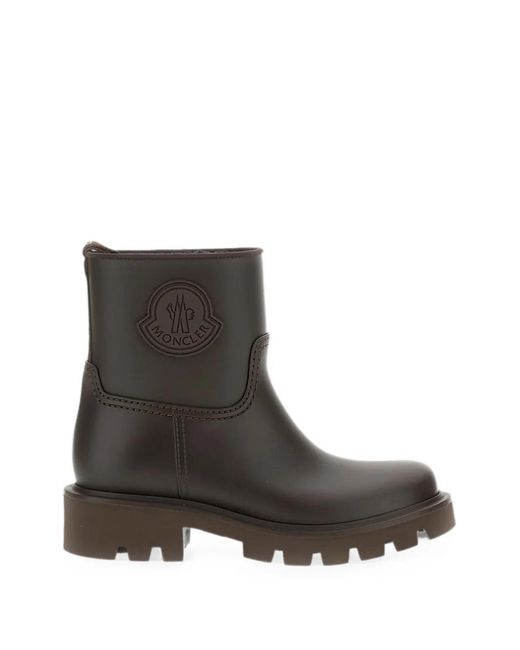 Moncler Brown Leather Boots