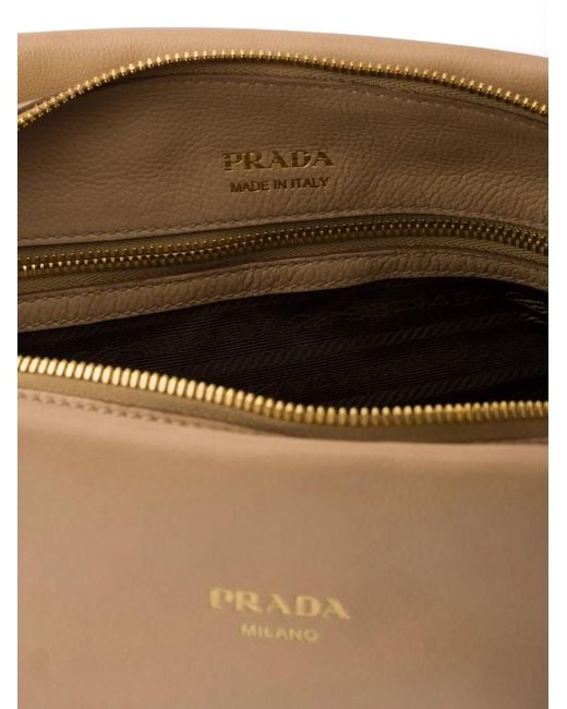 Prada Natural Large Leather Tote Bag