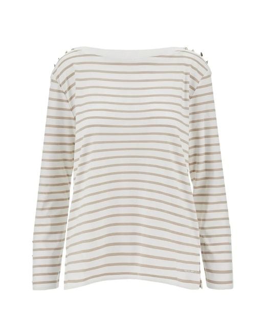 Emporio Armani White Striped T-Shirt