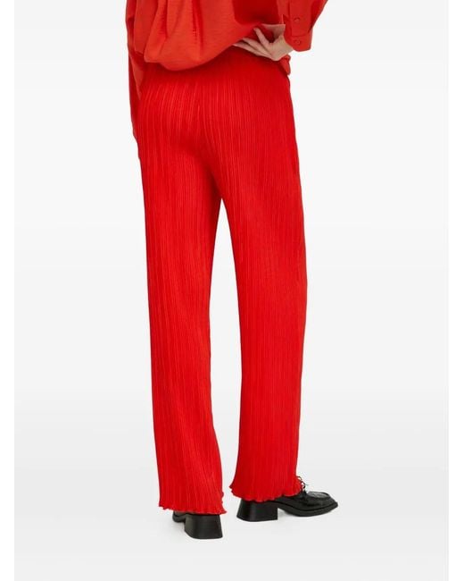 Samsøe & Samsøe Red Pleated Trousers