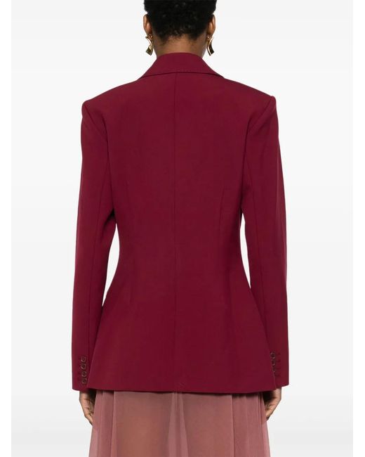 Jonathan Simkhai Red Double-Breasted Blazer