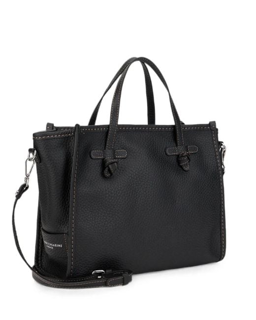 Gianni Chiarini Black Marcella Knot-Detail Tote Bag