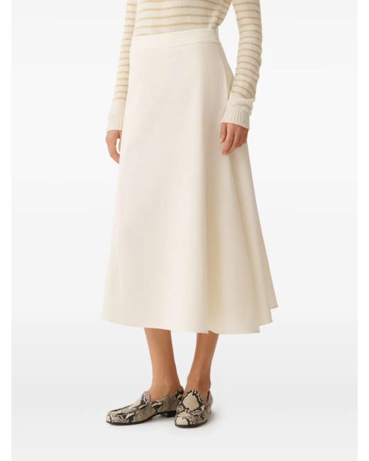 Fabiana Filippi Natural A-Line Midi-Skirt