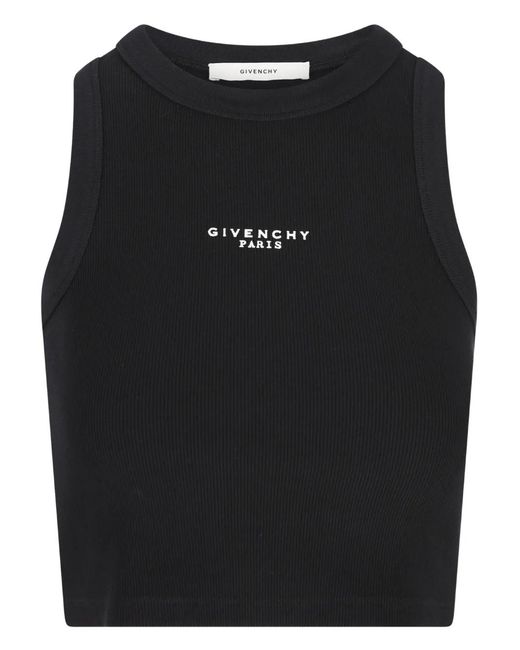 Givenchy Geribbelde Tanktop in het Black