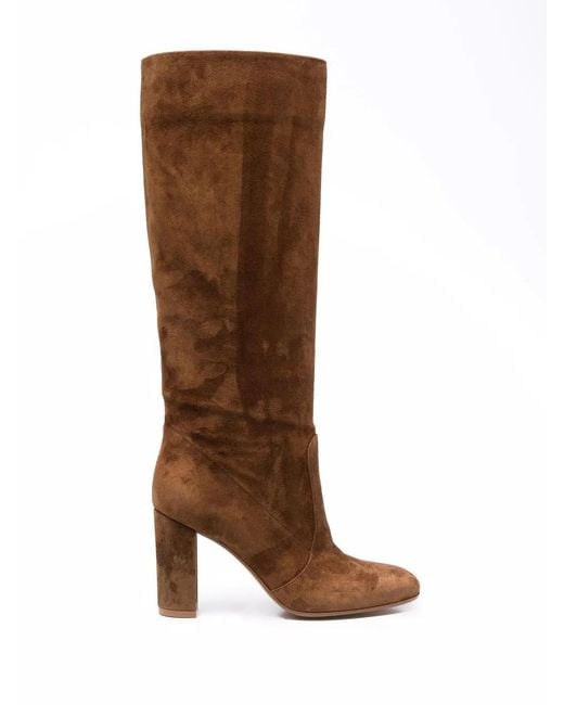 Gianvito Rossi Brown Knee-length Panelled Boots