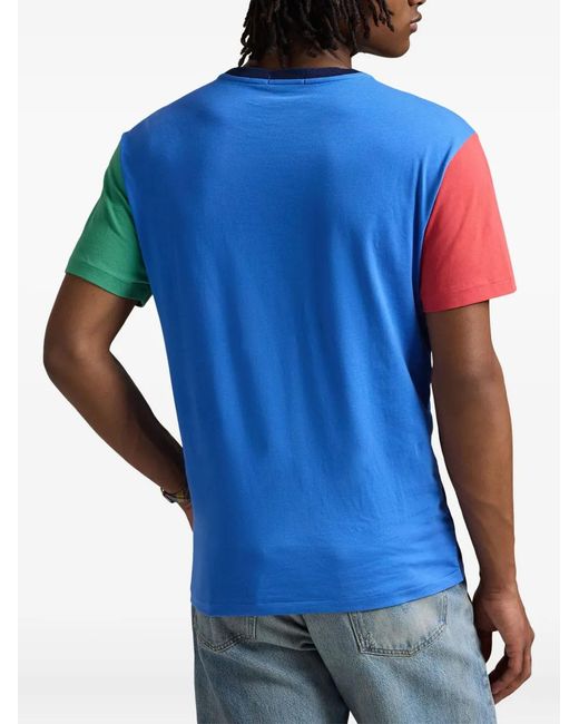 Polo Ralph Lauren Blue Colour-Block T-Shirt for men
