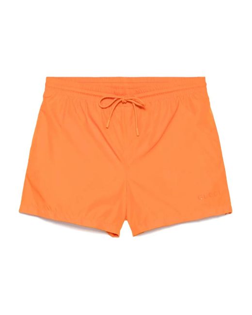 Gucci Popeline Zwembroek in het Orange voor heren