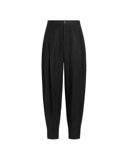 Dolce & Gabbana Black Linen Trousers for men