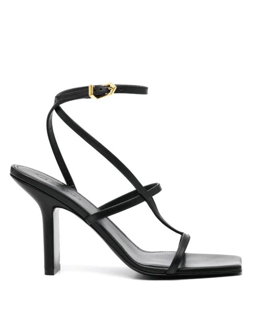 Lanvin Black 95Mm Leather Sandals