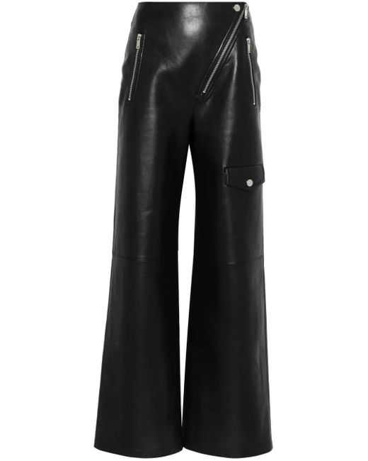 Nanushka Black Hose aus Leder