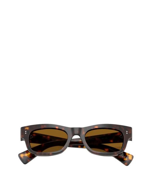 Oliver Peoples Brown Rectangle-Frame Sunglasses