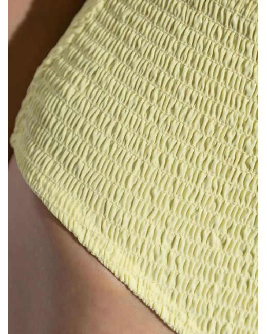 Tory Burch Gesmockte Bikinislip in het Yellow