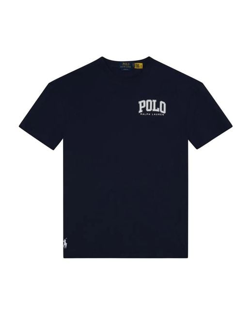 Polo Ralph Lauren Blue Logo-Print Cotton T-Shirt for men