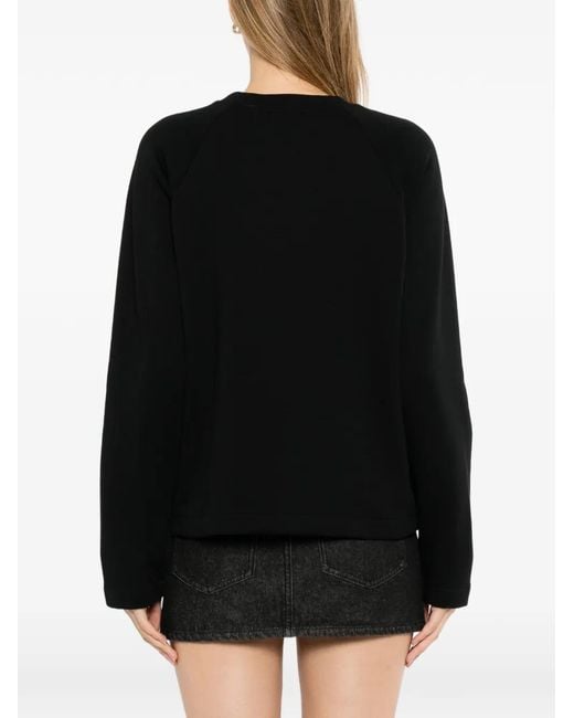 Agnes B. Black Logo-Print Sweater