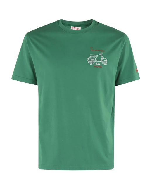 Mc2 Saint Barth Green Vespa Summer Mood T-Shirt for men
