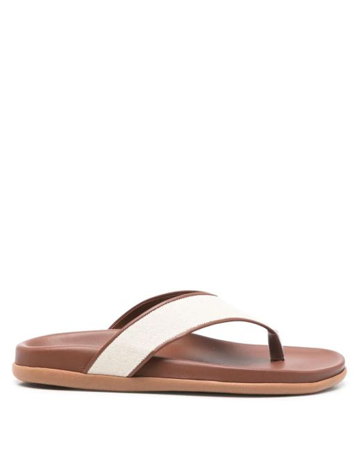 Ancient Greek Sandals Brown Charys Footbed Flip Flops