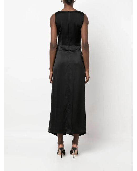 V:PM ATELIER Black Knot-Detail Sleeveless Dress