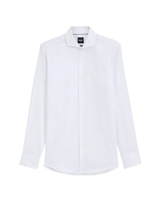 Boss White Long-Sleeves Shirt for men
