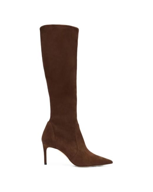 Stuart Weitzman Brown Stuart Power Knee-High Boots