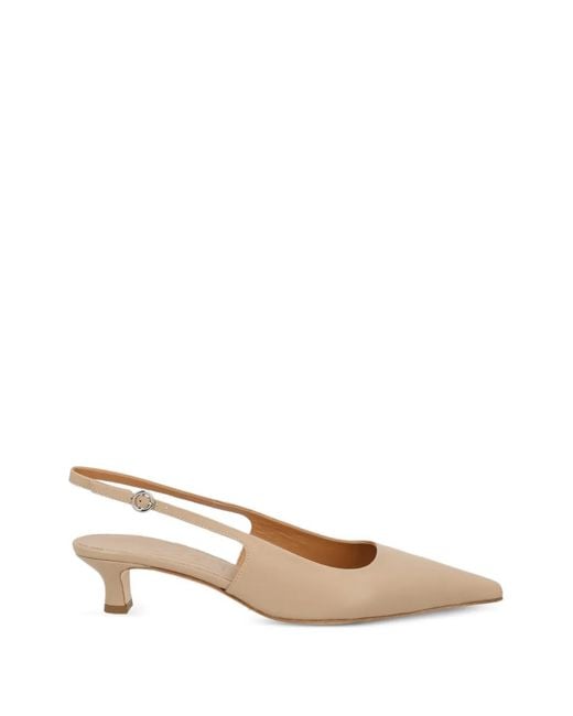 Aeyde Natural Slingback Heeled Pumps