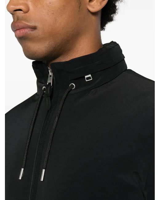 Sandro Black Zip-Up Stand-Up Collar Jacket for men