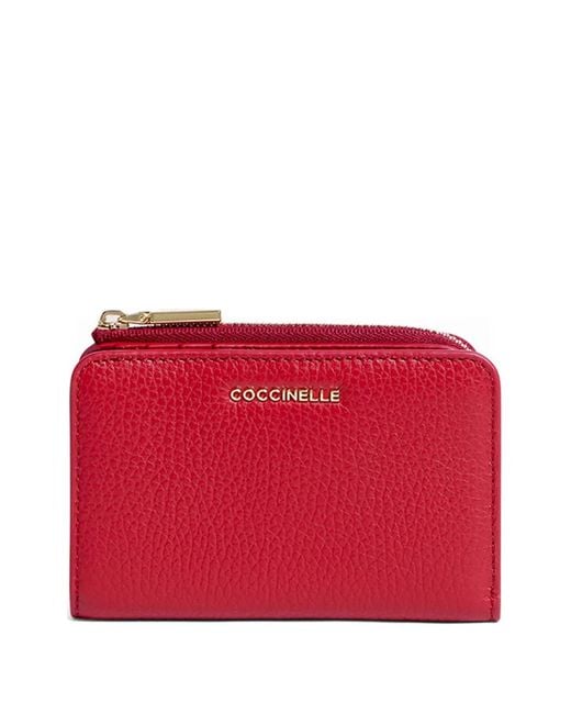 Coccinelle Red Zip-Up Wallet