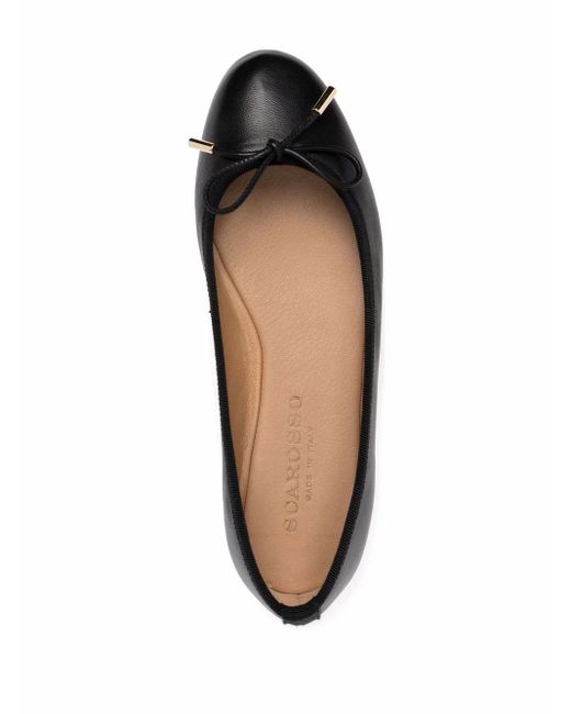 Scarosso Black Carla Ballerina Shoes
