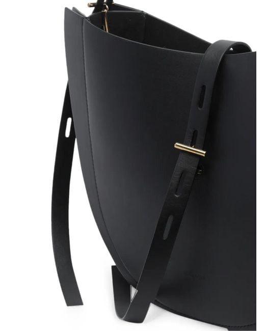 MINOBOSSI Black Lizzie Leather Cross Body Bag