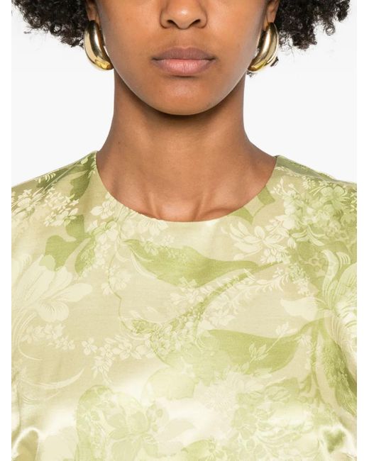 Vestido corto Rochester con estampado floral ALÉMAIS de color White