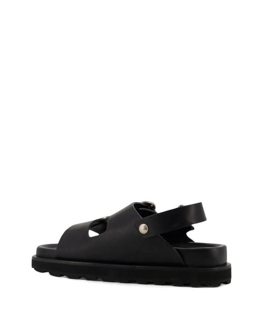 Jil Sander Black Buckle Strap Sandals for men